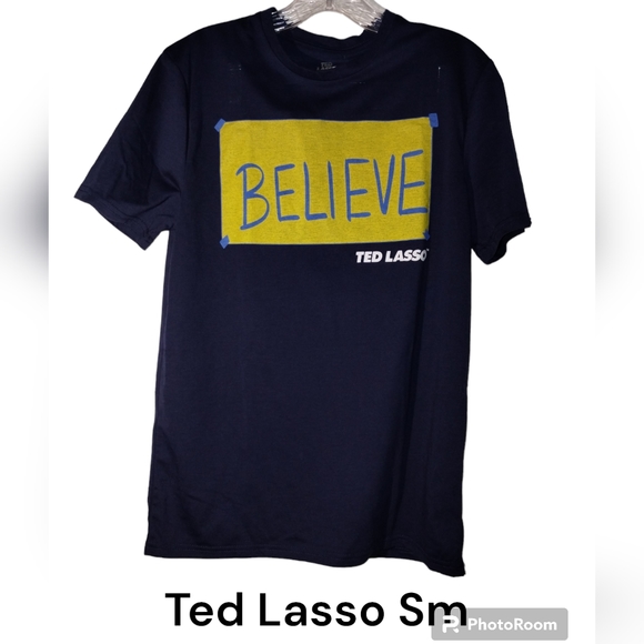 Bundle Ted Lasso Believe 1. T-shirt S Navy And 1.  Book nwot - Picture 1 of 10